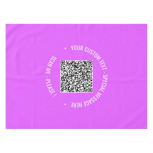 QR Code Scaninfo Aangepaste tekst en kleurentablet Tafelkleed (Voorkant (Horizontaal))
