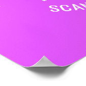 QR-code scaninfo aangepaste tekstkleuren poster af (Hoek)