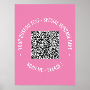 QR-code scaninfo aangepaste tekstkleuren uw poster