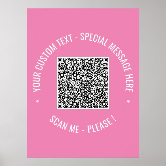 QR-code scaninfo aangepaste tekstkleuren uw poster (Voorkant)
