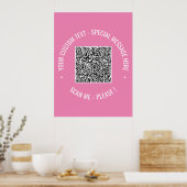 QR-code scaninfo aangepaste tekstkleuren uw poster (Keuken)