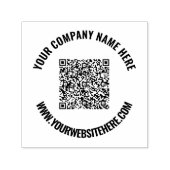 QR Code Scaninfo Naam Website Professionele stempe Zelfinktende Stempel (Design)