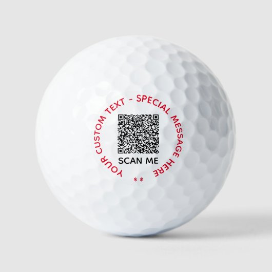 QR-code Scaninfo Tekst en Kleur Moderne Golfballen (Voorkant)