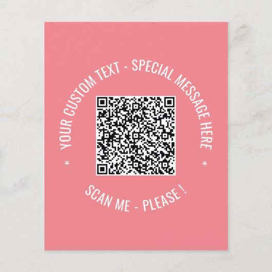 QR-code Scaninfo Tekst en reclamebrochure kleur Flyer (Achterkant)