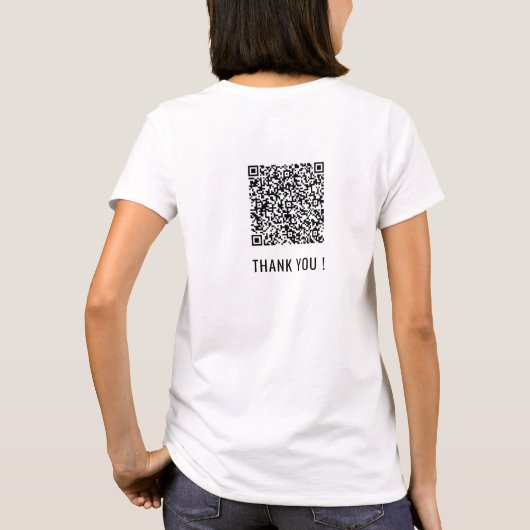 QR-code Scaninfo Tekst gepersonaliseerd Funny T-Sh T-shirt (Achterkant)