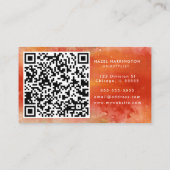 QR Code Scannable Kleurrijke Sinaasappels Waterver Visitekaartje (Achterkant)