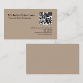 QR-code scannbaar minimalistisch  Visitekaartje (Voorkant / Achterkant)