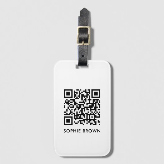 QR-code Scannen bij verloren contact Minimale eenv Bagagelabel (Voorkant (verticaal))