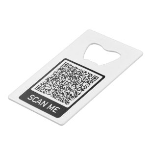 QR-code Scannen Ik heb je moderne Kredietkaart Flessenopener