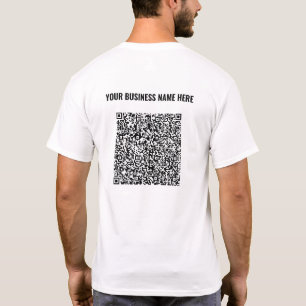 QR Code Scannen Info Aangepaste tekst Business T-S T-shirt