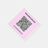 QR Code Scannen Info Aangepaste tekst en kleuren l Servet (Hoek)