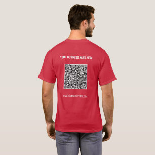QR Code Scannen Info Aangepaste tekst en kleuren T T-shirt