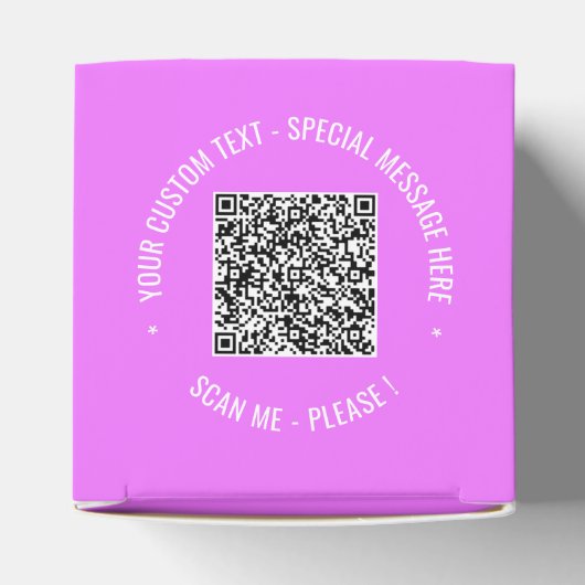 QR Code Scannen Info Aangepaste tekst Kleuren voor Bedankdoosjes (Bovenkant)