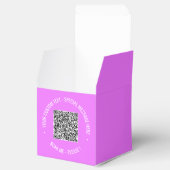 QR Code Scannen Info Aangepaste tekst Kleuren voor Bedankdoosjes (Geopend)