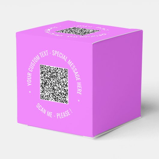 QR Code Scannen Info Aangepaste tekst Kleuren voor Bedankdoosjes (Achterkant)