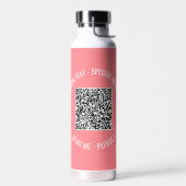 QR Code Scannen Info Aangepaste tekst Kleuren Wate Waterfles (Links)