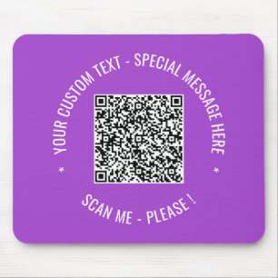 QR Code Scannen Info Aangepaste tekst Muismat Kleu