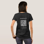 QR Code Scannen Info Aangepaste tekst Uw bedrijf T T-shirt (Achterkant volledig)