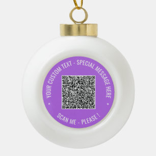 QR Code scannen Info Aangepaste tekstkleuren Aange Keramische Bal Ornament