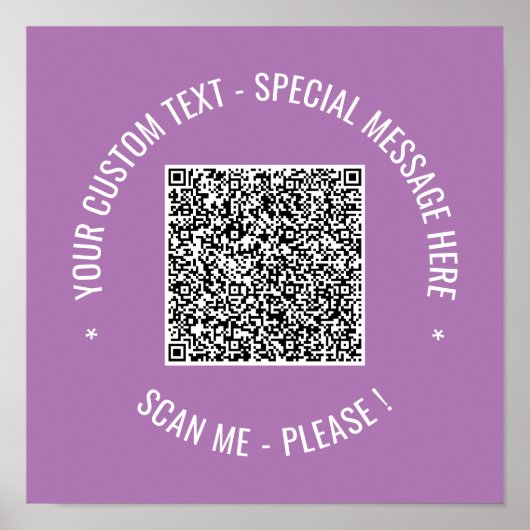 QR Code scannen Info Aangepaste tekstkleuren Aange Poster (Voorkant)