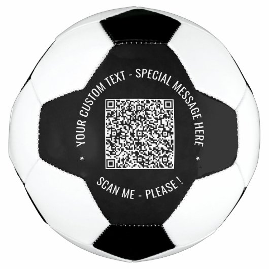 QR Code scannen Info Aangepaste tekstkleuren Aange Voetbal (Voorkant)