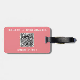 QR Code Scannen Info Aangepaste tekstkleuren Bagag Bagagelabel