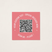 QR Code Scannen Info Aangepaste tekstkleuren Kaart (Achterkant)