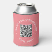 QR Code Scannen Info Aangepaste tekstkleuren Koelb Blikjeskoeler (Blikje Achterkant)