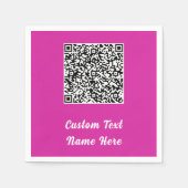 QR Code Scannen Info Tekst Naam Weddenschap Samenh Servet (Voorkant)