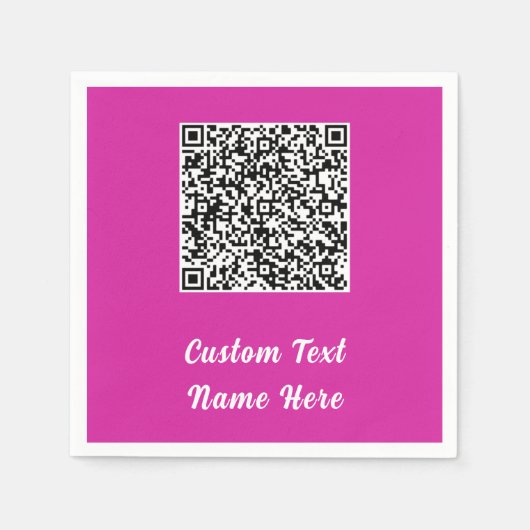 QR Code Scannen Info Tekst Naam Weddenschap Samenh Servet (Voorkant)