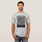 QR-code Scannen me gepersonaliseerde verrassing T- T-shirt (Voorkant volledig)