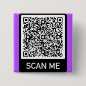 QR-code Scannen me Info Uw Button van de bruiloft (Voorkant)