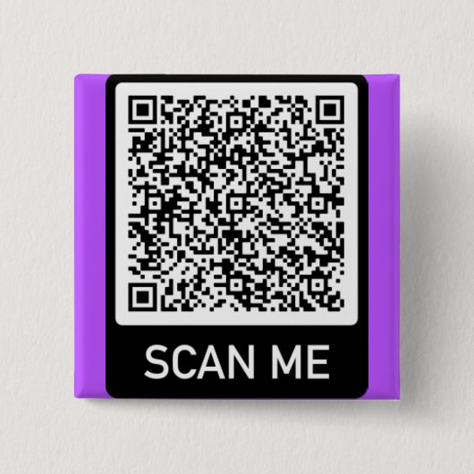 QR-code Scannen me Info Uw Button van de bruiloft (Voorkant)