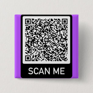 QR-code Scannen me Info Uw Button van de bruiloft