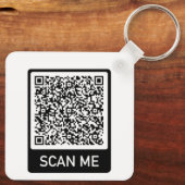 QR-code - Scannen naar mij professioneel gepersona Sleutelhanger (Achterkant)