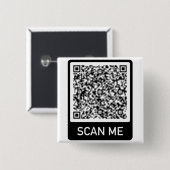 QR-code - Scannen naar mij professionele persoonli Vierkante Button 5,1 Cm (Voorkant /achterkant)