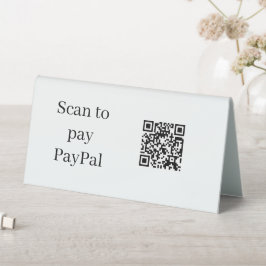 QR-code Scannen naar PayPal Tafel Top Sign