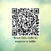 QR-code Scannen naar reservering | Restaurant Bist Raamsticker (Vel 3)