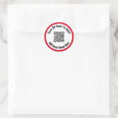 QR-code scannen naar RSVP Event Name Black White R Ronde Sticker (Tas)