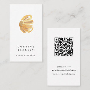 QR-code Scannen online Waterverf Zeeshells Vertica Visitekaartje