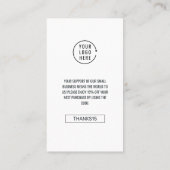 QR-code Scannen Review | Productdank Visitekaartje (Achterkant)