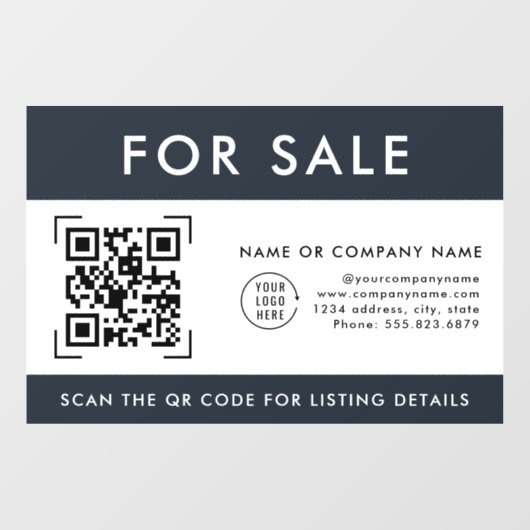 QR-code scannen te koop | Zakelijk logo Raamsticker (Vel)