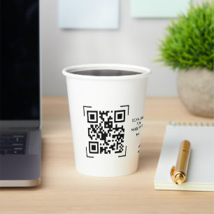 QR-code scannen Zakelijk logo professioneel Papieren Bekers