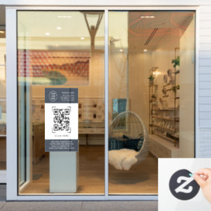 QR-code scannen Zakelijk logo professioneel Raamsticker