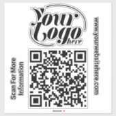 QR-code scanner aangepaste tekst zakelijk professi Sticker (Vel)