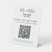 Qr Code Scantabel Digitaal Weddenschap Menu Qr Reclamebord Met Voetstuk (Voorkant)