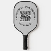 QR-code Scantekst en kleuren Pickleball Paddle (Achterkant)