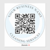 QR Code Schoonmaak Service Business Car Vinyl Deca Sticker (Vel)