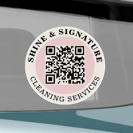 QR Code Schoonmaakbedrijf Auto Vinyl Sticker