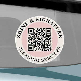 QR Code Schoonmaakbedrijf Auto Vinyl Sticker
